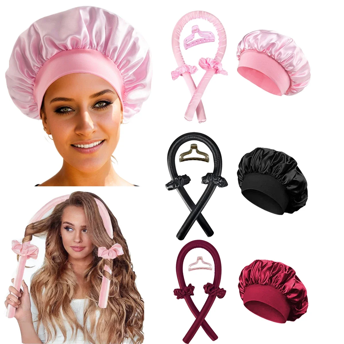 Hair Curling Wand - Heatless Curling Rod Hoofdband Geen Warmte