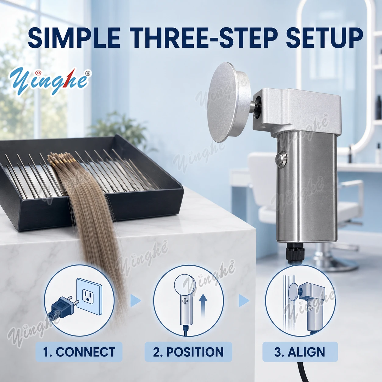 Hair Straightener - Verbeterde automatische haar-uitlijner, Slider Pro haar-stijltang