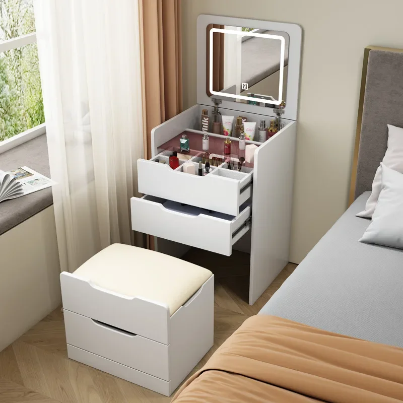 Beauty Lab Makeup - Luxe bruine opklapbare make-up kaptafel met